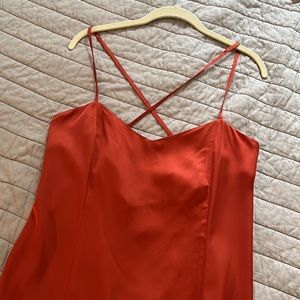Burnt Orange Silky slip dress Madewell Sz M